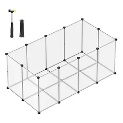 Skaidrus mažų gyvūnų aptvaras 145x72x57cm., juodos spalvos