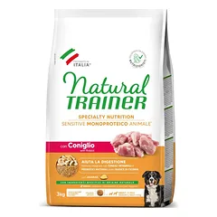 NT ADULT DOG SENSITIVE NO GLUTEN M/M RABBIT (triušiena) 3kg (4)