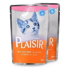 Plaisir cat jauniems kačiukams vištiena padaže maišelis 100 g