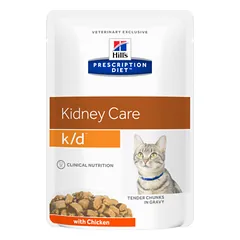Hills Prescription Diet™ k/d™ Feline with Chicken pouch 12x85g guliašas katėms su vištiena