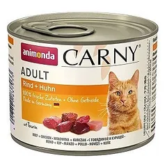 ANIMONDA Cat Carny Adult skonis: jautiena ir vištiena 200g x18