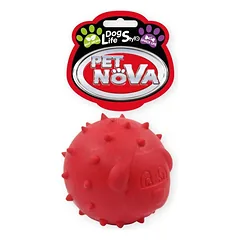 PET NOVA DOG LIFE STYLE Skanėstų kamuolys 6,5 cm, raudonas, mėtų aromato