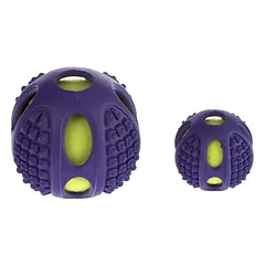 zooplus Exclusive žaislas šunims, guminis teniso kamuoliukas 2 in 1 — 2 nuotrauka