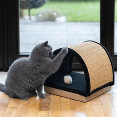 Ecomfy Half Moon smėlio spalvos draskyklė katėms — 2 nuotrauka