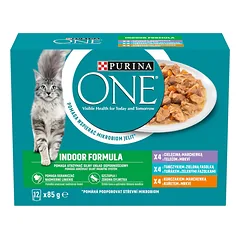 Purina One Indoor Formula suaugusių kačių maistas 12 x 85 g