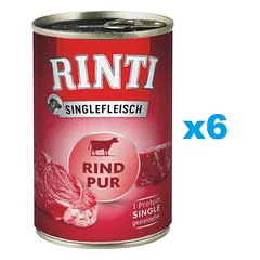 RINTI Singlefleisch Beef Pure jautienos monoproteinai 6x800 g