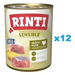 RINTI Sensible kalakutiena su bulvėmis 12x800g
