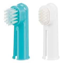 Trixie Toothbrush Set pirštinės-šepetėliai šunims ir katėms su masažiniu šepetėliu, 2 vnt.