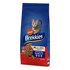 Brekkies su jautiena, sausas maistas katėms, > 10 kg — 3 nuotrauka