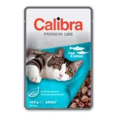 Calibra Pouch Premium Cat Trout & Salmon drėgnas maistas katėms, 100 g