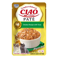 CIAO Entree Pate konservai katėms su vištiena ir tunu,40g