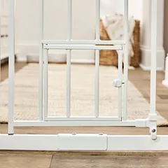 Carlson ypač aukšta užtvara su durelėmis mažiems gyvūnams, 75–90 cm pločio, balta — 5 nuotrauka