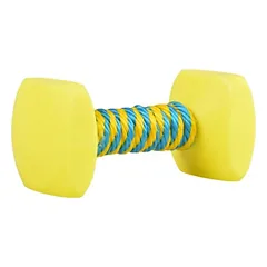 Duvo+ Hundespielzeug Hantel mit Seil blau/gelb