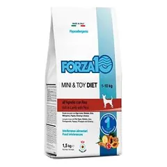 Forza10 Mini and Toy Diet Low Grain Lamb and Rice dietinis, sausas maistas mažų veislių šunims, su maisto netoleravimu ir alergijomis, 1,5 kg