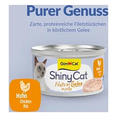 GimCat ShinyCat filė drebučiuose, drėgnas maistas katėms 6 x 70 g — 3 nuotrauka