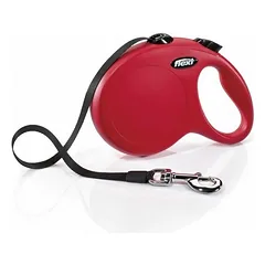 Flexi New Classic L automatinis pavadys raudonas, 5 m, juostelė — 2 nuotrauka