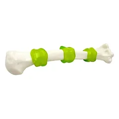GimDog Dog Interactive Bone Bacon interaktyvus kaulas šunims, su šoninės mėsos skoniu, dantų higienai, 25.4 cm