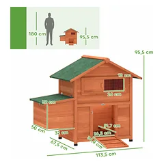 Vištidė 113,5×67,5×95,5 cm — 3 nuotrauka