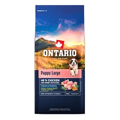 Ontario Puppy & Junior Large Chicken & Sweet Potatoes sausas maistas didelių veislių šuniukams ir jauniems šunims, 12 kg