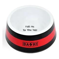 Dashi Stripes Red & Black Dubenėlis - melamino dubuo šunims ir katėms — 2 nuotrauka