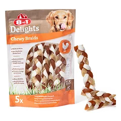 8in1 Delights Chewy Braids skanėstas mažų veislių šunims, 75 g parduotuvėje Petz.lt