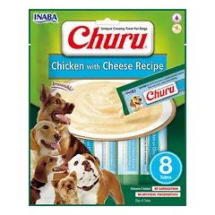 Churu Dog skanėstai šunims su vištiena ir sūriu 8x160 g