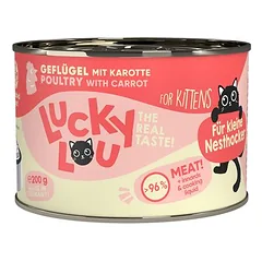 Lucky Lou Lifestage Kitten drėgnas maistas kačiukams, ekonominė pakuotė 24 x 200 g — 5 nuotrauka