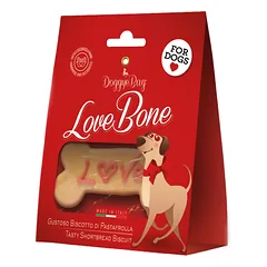 DB67876 DoggyeBag LOVE BONE Sausainis-kaulas 10×4.8×1.2cm 30g (pak12) photo
