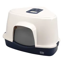 Europet Bernina Jumbo uždara kampinė tualeto dėžutė katei su anglies filtru, durelėmis ir rankena, 56x70x46 cm
