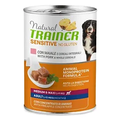 Natural Trainer Sensitive No Gluten M/M Pork konservas su kiauliena 400g