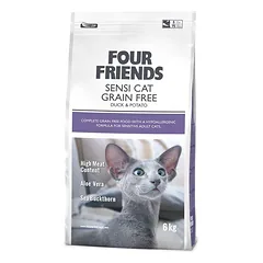 Four Friends Sensi Cat Grain Free monoproteininis begrūdis sausas pašaras alergiškiems katėms su antiena, 6 kg