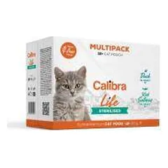 Calibra Cat Life Pouch Sterilised Multipack drėgnas maistas sterilizuotoms katėms, 12 x 85 g