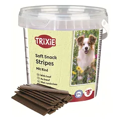 Trixie minkštos juostelės su jautiena, skanėstai šunims kibirėlyje, 500 g 