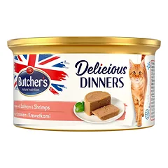 BUTCHER'S Classic Delicious Dinners konservai putėsiai su lašiša ir krevetėmis 85 g photo