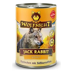 WOLFSBLUT Jack Rabbit Adult konservai suaugusiems šunims su su triušiena ir daržovėmis, 395 g
