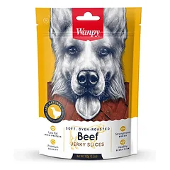 Wanpy Jerky Beef Slices jautienos skanėstai šunims 5×100 g