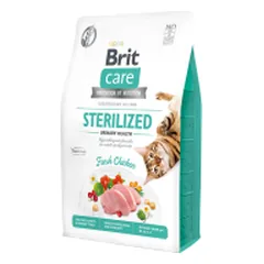Brit Care Cat GF Sterilized Urinary Health sausas maistas sterilizuotoms katėms, 7 kg
