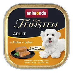ANIMONDA Vom Feinsten Gourmet centre Adult z kurczakiem i wątróbką 6x150g pasztet dla psów