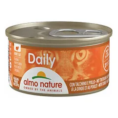 Almo Nature Daily Cat gabaliukai padaže su kalakutiena ir vištiena, drėgnas maistas katėms 85 g — 3 nuotrauka