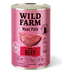 WILD FARM Paštetas su jautiena 400g - maistas katėms be glitimo