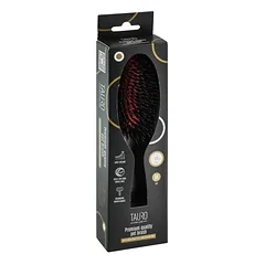 Buko medienos šepetys su 16 mm šerno šerelių nailoniniais dantukais, buko mediena, 16 mm šerno šereliai su nailoniniais dantukais, juodas, ovalo formos, vidutinis, 22x6,3 cm — 4 nuotrauka