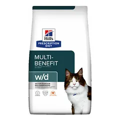 Hill's Prescription Diet Cat W/D Multi Benefit su vištiena, veterinarinis maistas katėms 3 kg parduotuvėje 1petshop.lt