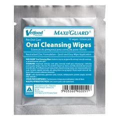 Vetfood MAXI/GUARD Oral Cleansing Wipes burnos valymo servetėlės,10 vnt. nuotrauka
