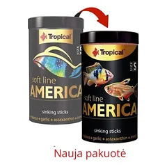 Tropical Soft Line America S maistas visaėdėms ir mėsėdėms Amerikos žuvims, minkštas 100 ml — 3 nuotrauka