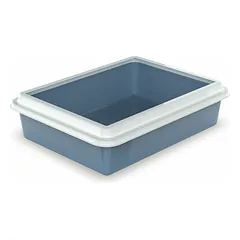 Open cat toilet with border 43,5x34x11 cm, various colors