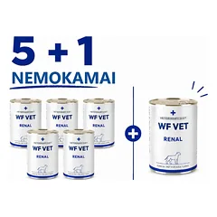 WF VET Renal šunims 5x400g + 400g NEMOKAMAI