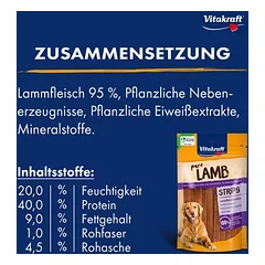 Vitakraft LAMB ėrienos juostelės, skanėstai šunims — 4 nuotrauka