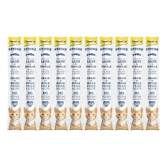 GimCat Sticks begrūdės lazdelės, su lašiša ir upėtakiu (10 vnt)