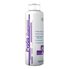 VetaPro PyoGo drėkinančiu poveikiu pasižyminti šampūnas šunims ir katėms, 250 ml