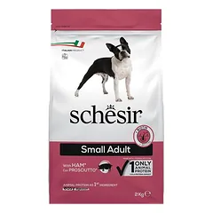 Schesir Dog Small Adult su kumpiu, sausas maistas šunims
